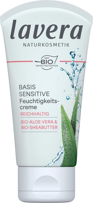 Lavera Naturkosmetik Basis Sensitive Rich Moisturising Organic Aloe Vera & Shea Butter Cream, 1 x 50 ml