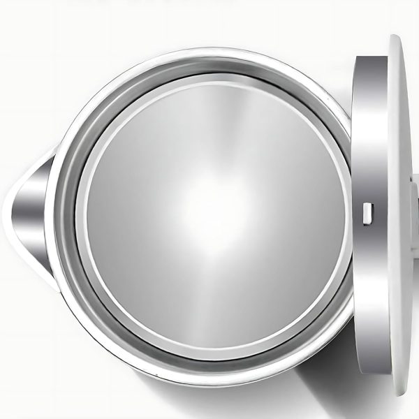 ⁦Electric Kettle, 1.8L Capacity, 1500W Fast Boil, Auto Shut-Off, White | غلاية ماء صغيرة 1500 واط مع صينية وكوبين | غلاية شاي كهربائية | غلاية مياه⁩ - الصورة ⁦6⁩