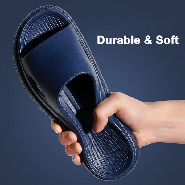 ⁦ARCFEETORY Women Bathroom Slippers Open Toe Shower Shoes Anti-slip Slippers Soft Lightweight Flat Indoor Outdoor Sandals⁩ - الصورة ⁦4⁩