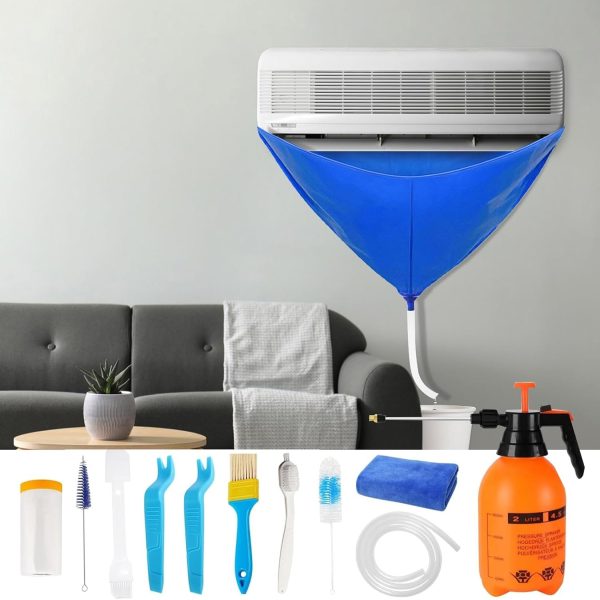 ⁦Mini Split Cleanings Kit | 1 Set Split Ac Unit Cleanings Bag | Air Conditioning System Tools, Wall Mounted Dust Washing Protector for Household⁩ - الصورة ⁦2⁩