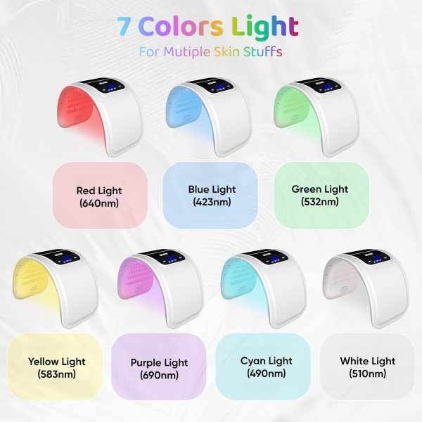 ⁦Beuwe Red-Light-Therapy-for-Face，Led Face Mask Light Therapy Red & Blue Rejuvenation Tool SPA Equipment Led Neck Body Hand Mask for Skincare at Home⁩ - الصورة ⁦2⁩