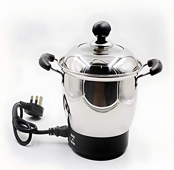 ⁦Biki Electric Egg Boiler, 600W, Soft-Steamed Eggs, Vegetables and Dumplings, Stainless Steel Tray, 5-Eggs Capacity, Silver 2 Year Warranty | قدر كهربائي لطهي البيض من الاستانلس بقوة 600 واط⁩ - الصورة ⁦9⁩
