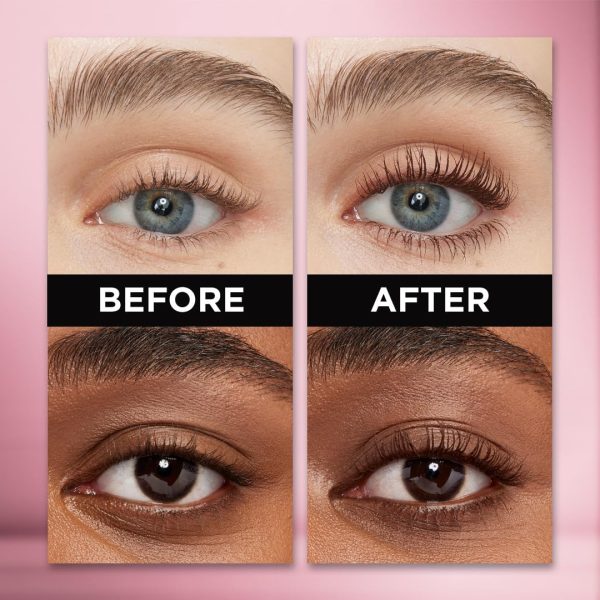 ⁦L'Oreal Paris Makeup Voluminous Lash Paradise Mascara, Voluptuous Volume, Intense Length, Feathery Soft Full Lashes, No Flaking, Smudging or Clumping, Latte Brown, 0.28 Fl Oz⁩ - الصورة ⁦2⁩