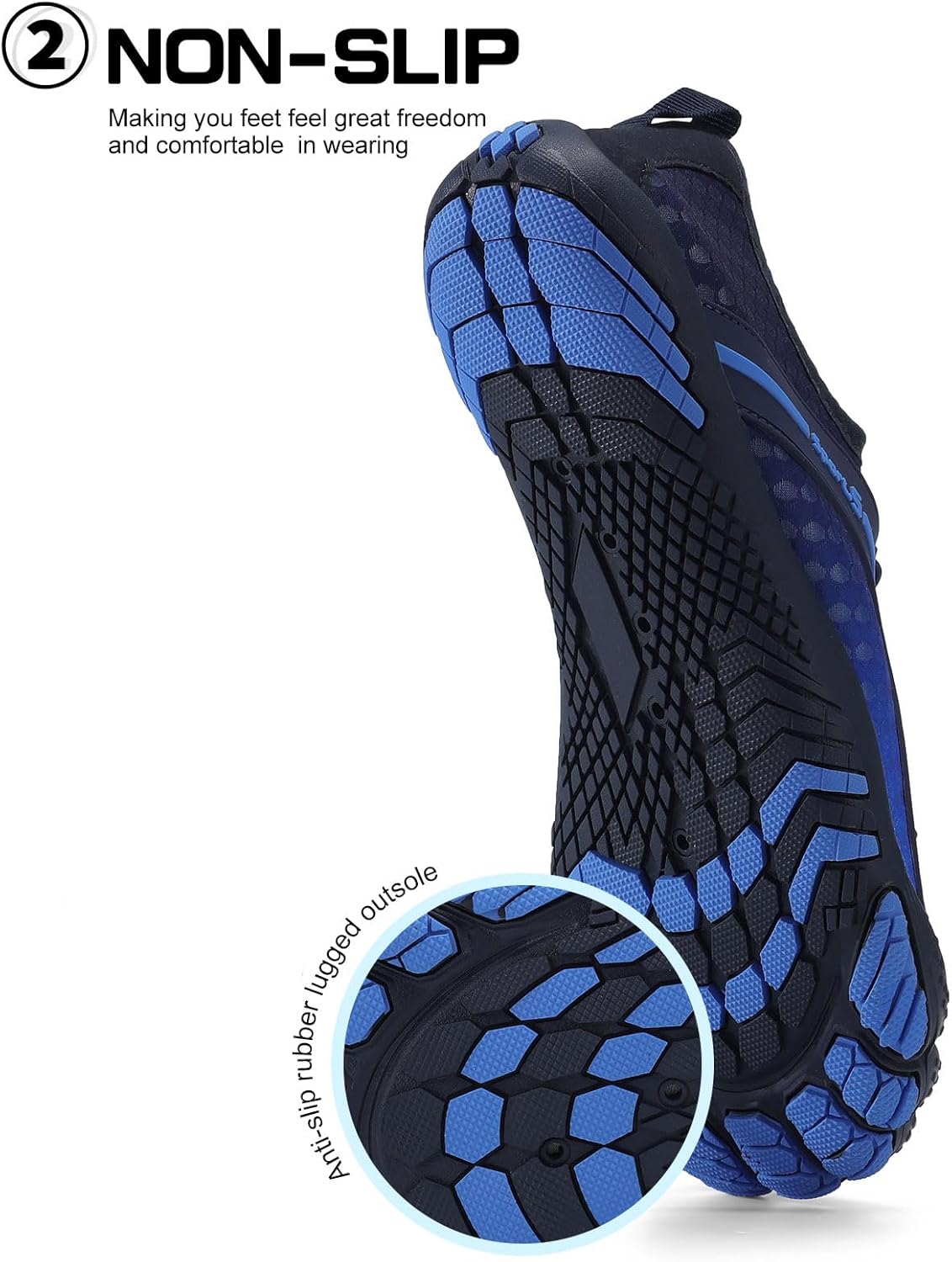 TcIFE Water Shoes for Men Women, Beach Shoes Summer Outdoor Footwear, Barefoot Socks, Quick Dry, for Beach, Swim, Pool, Surf, Boat, with Drain Holes 4 TcIFE Water Shoes for Men Women, Beach Shoes Summer Outdoor Footwear, Barefoot Socks, Quick Dry, for Beach, Swim, Pool, Surf, Boat, with Drain Holes - الصورة 4