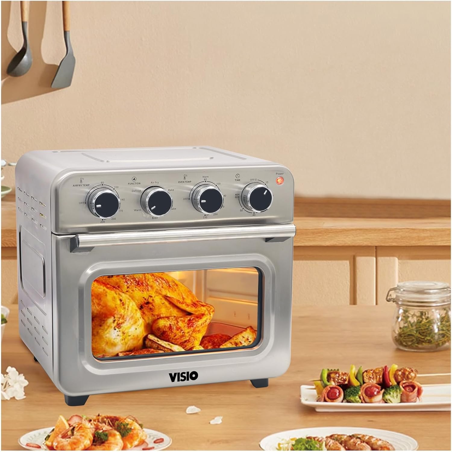 Visio Oil Free Air Fryer Oven, 26 Liter Capacity 6 Visio Oil Free Air Fryer Oven, 26 Liter Capacity - الصورة 6