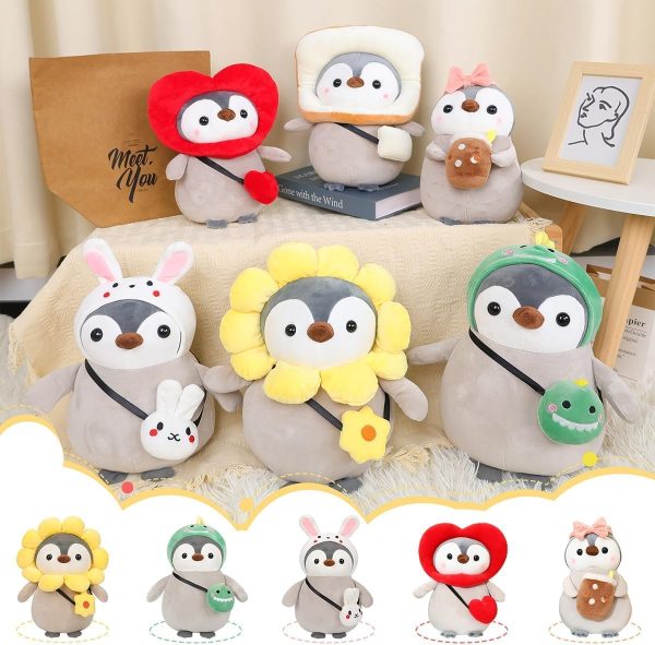 ⁦Azonee Penguin Stuffed Animals Plush, 9.8 inch Cute Stuffed Animal Penguin with Sunflower Outfit, Gifts for Kids for Animal Themed Parties Teacher Student Award, Animal Toys⁩ - الصورة ⁦5⁩