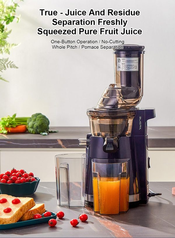 ⁦Slow Masticating Juicer, Slow Fruit/Vegetable Juicer, Cold Press with High Output AJM-400B⁩ - الصورة ⁦2⁩