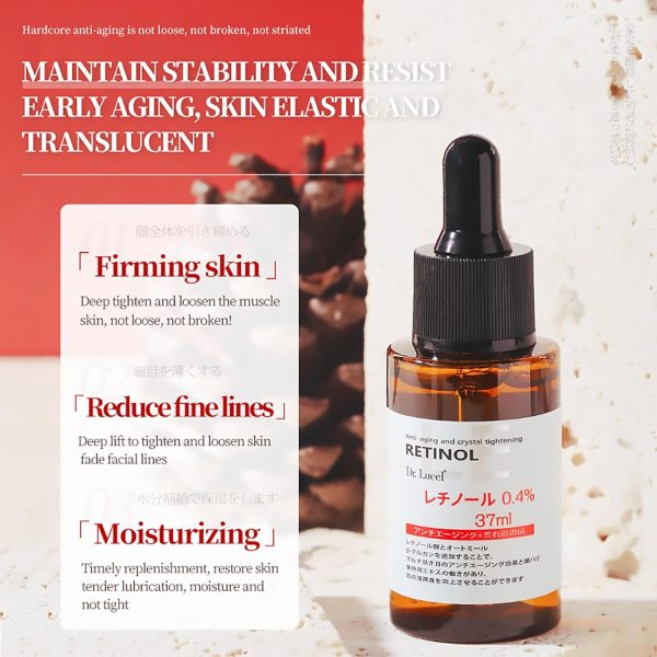 ⁦Dr. Lucel 0.4% Retinol Anti-Aging Face Serum 37ml / with Oat β-Glucan, Reduces Wrinkles, Boosts Collagen, Soothes and Nourishes skin, Enhances Overall Complexion, Renew and Rejuvenate Skin⁩ - الصورة ⁦3⁩