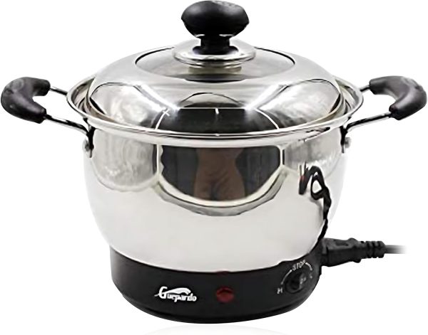 Biki Electric Egg Boiler, 600W, Soft-Steamed Eggs, Vegetables and Dumplings, Stainless Steel Tray, 5-Eggs Capacity, Silver 2 Year Warranty | قدر كهربائي لطهي البيض من الاستانلس بقوة 600 واط