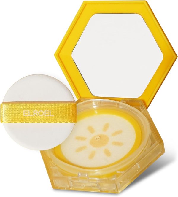 ELROEL Pang Pang Sun Cushion Plus - Korean Hypoallergenic & Lightweight Sunscreen with Puff Sponge - Broad Spectrum SPF50+ PA++++ (0.53 oz)