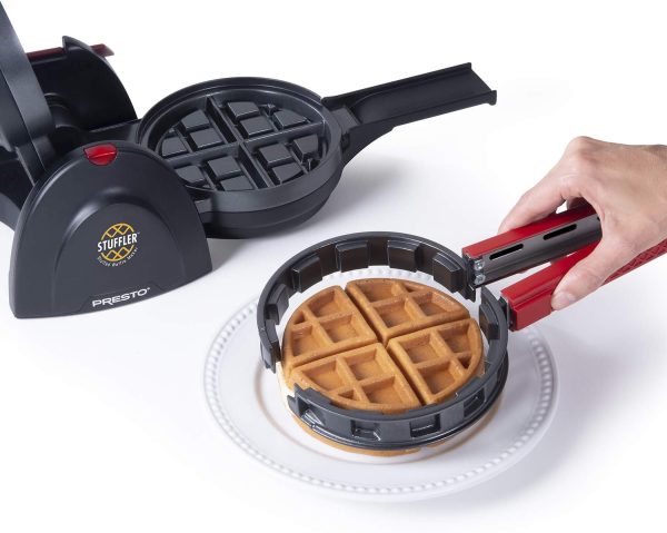 ⁦Presto 03512 Stuffler Stuffed Waffle Maker, Belgian, Large, Black⁩ - الصورة ⁦9⁩