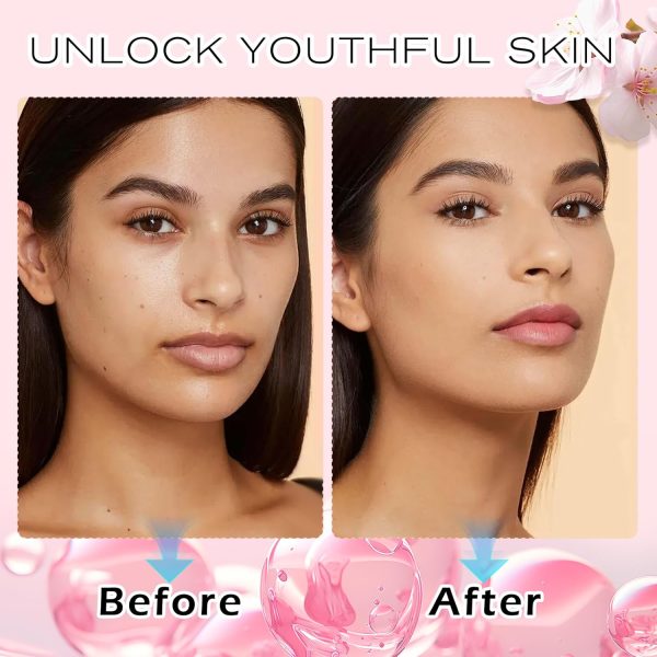 ⁦2 Pieces Sakura Day Cream & Night Cream Duo for Teenage Girls, Anti-Ageing Face Cream Set with Retinol, Hyaluronic Acid and Vitamin C, Day and Night Cream Moisturising Cream for Women⁩ - الصورة ⁦4⁩