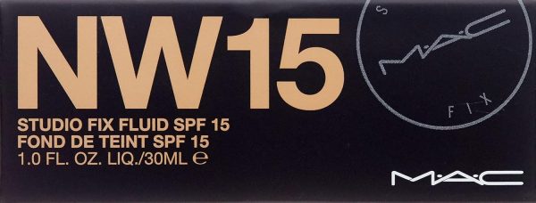 ⁦MAC Studio Fix Fluid Foundation SPF 15, NW15⁩ - الصورة ⁦2⁩