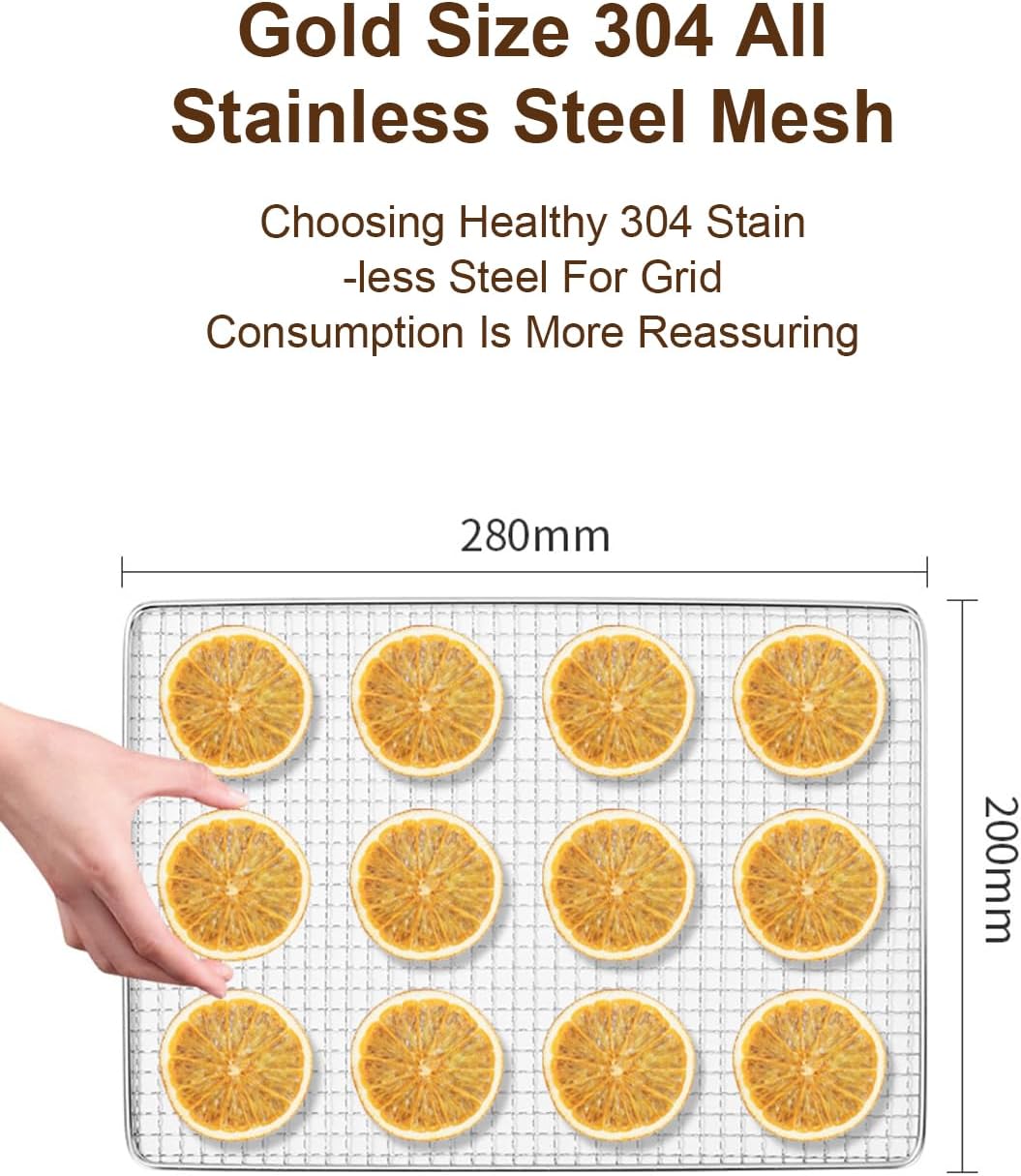 ETLIFE 8 Layer Home Professional Fruit Food Dryer, Stainless Steel Food Fruit Vegetable Pet Meat Air Dryer, Electric Dehydrator 8 ETLIFE 8 Layer Home Professional Fruit Food Dryer, Stainless Steel Food Fruit Vegetable Pet Meat Air Dryer, Electric Dehydrator - الصورة 8