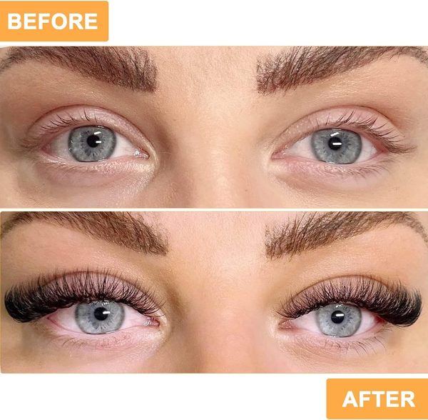 ⁦B&Q Individual Eyelashess 280Pcs Cluster Lashes D Curl 40D Mix9-16mm Lashes Individual Cluster Lash Clusters Extensions DIY Lash At Home (40D-0.07D-9-16mix)⁩ - الصورة ⁦5⁩