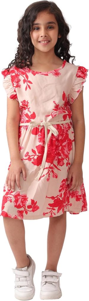 ANTHRILO Woven Summer Dress for Girls | 100% Cotton, Skin Friendly Fabric | Dress for Girls | Casual Wear | 6 Months-14 Years