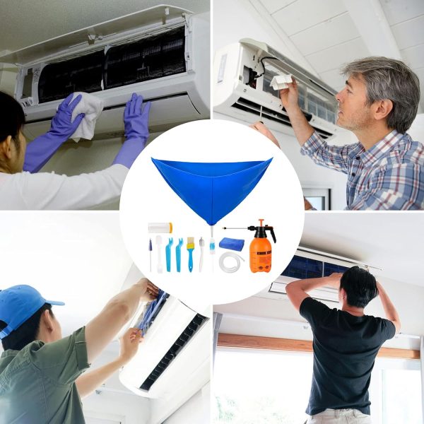 ⁦Mini Split Cleanings Kit | 1 Set Split Ac Unit Cleanings Bag | Air Conditioning System Tools, Wall Mounted Dust Washing Protector for Household⁩ - الصورة ⁦4⁩