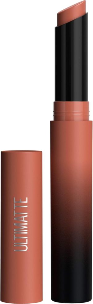 Maybelline Color Sensational Ultimatte Matte Lipstick, Non-Drying, Intense Color Pigment, More Taupe, Rose Nude, 1 Count