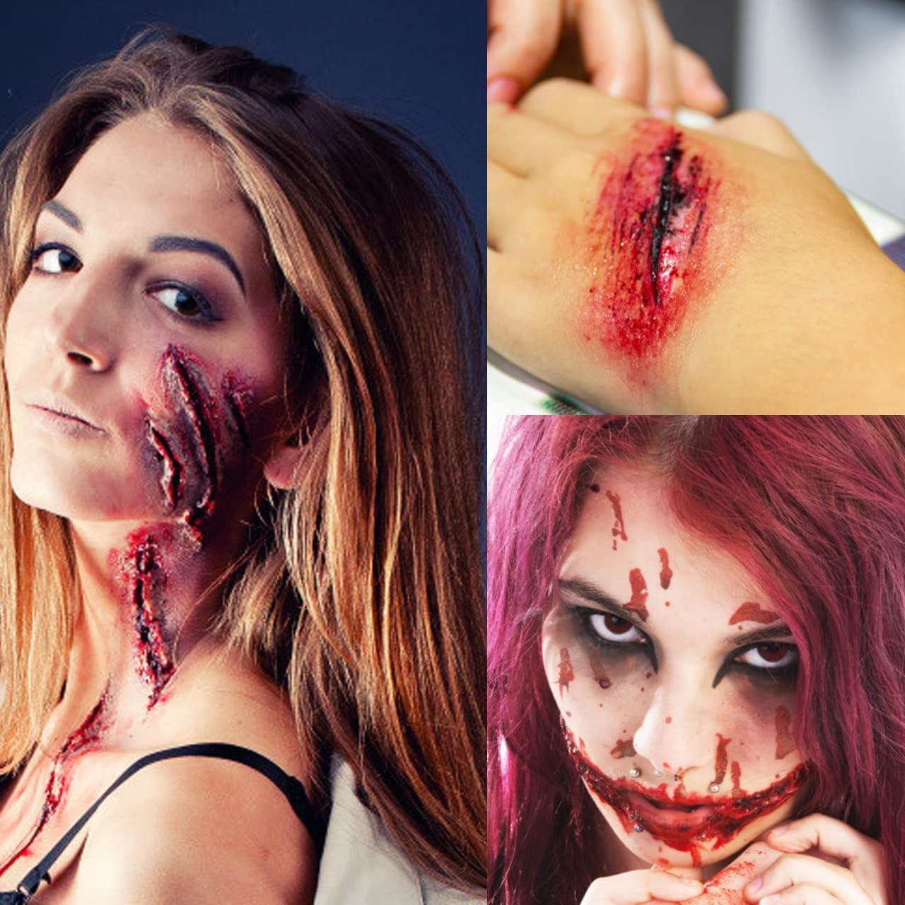 Wismee Face Paint Kit Sfx Makeup Special Effects Makeup Kit with Wound Scar Wax, Fake Scab Blood, Makeup Spatula for Halloween Cosplay Makeup Oil Based Professional Face Paint Makeup Palette Set 3 Wismee Face Paint Kit Sfx Makeup Special Effects Makeup Kit with Wound Scar Wax, Fake Scab Blood, Makeup Spatula for Halloween Cosplay Makeup Oil Based Professional Face Paint Makeup Palette Set - الصورة 3