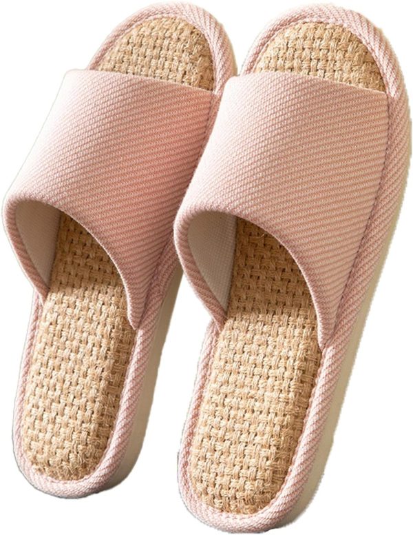 ⁦HAOLIHAO Summer Slippers Cloth Slippers Linen Slippers Indoor Slippers for Men and Women Air-conditioned Slippers⁩ - الصورة ⁦8⁩