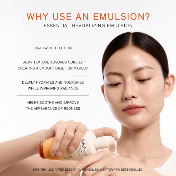 ⁦Sulwhasoo Essential Comfort Balancing Emulsion - Moisturizing Korean Emulsion for Dry & Sensitive Skin, Hydrating, Soothing, Nourishing & Softening - 4.22 fl. oz.⁩ - الصورة ⁦6⁩