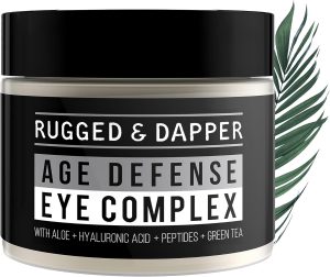 RUGGED & DAPPER- Eye Cream for Men- 1 oz- Powerful Anti Aging Gel Complex- Combats Wrinkles, Dark Circles & Visible Fatigue- Advanced Natural & Organic Ingredients Revives & Defends Entire Face