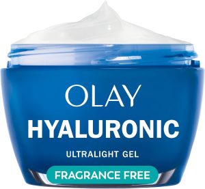 Olay Hyaluronic Acid Face Moisturizer, Instant Hydration for Women, Fragrance-Free - Dry Skin Solution, Glowing, Smoothing, Plumping, Renewing - Niacinamide, Amino Peptides 1.7 Oz