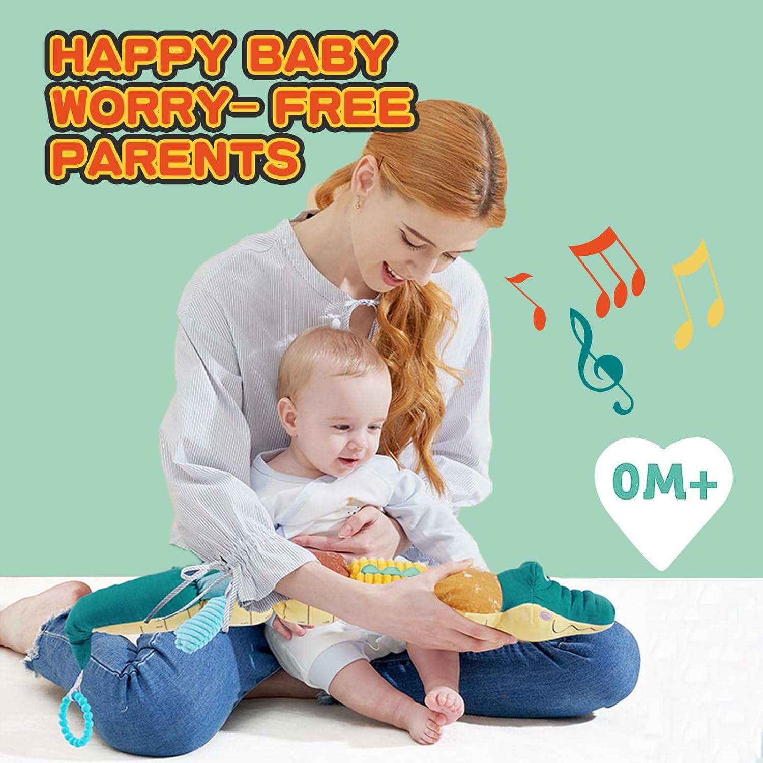 DMG Musical Crocodile Baby Toys, Activity Soft Toys with Multi-Sensory Crinkle, with Rattle, Ruler &Multi-Textures, Baby Teething Toys, Cute Stuffed Animal Tummy Time Toys for Newborn 0 3 6 12 Months 7 DMG Musical Crocodile Baby Toys, Activity Soft Toys with Multi-Sensory Crinkle, with Rattle, Ruler &Multi-Textures, Baby Teething Toys, Cute Stuffed Animal Tummy Time Toys for Newborn 0 3 6 12 Months - الصورة 7