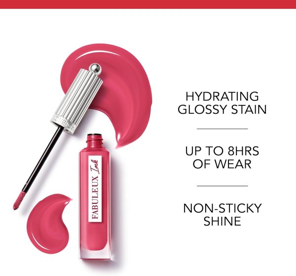 ⁦Bourjois Fabuleux Ink Lacquer, 08 Cinna'mon Amour, Glossy Lip Stain, Hydrating Non-sticky Shine, Smooth, Healthy-Looking Lips, Sunflower Oil, Smudge Proof and Transfer Proof, Up to 8H Wear, 3.5ml⁩ - الصورة ⁦3⁩