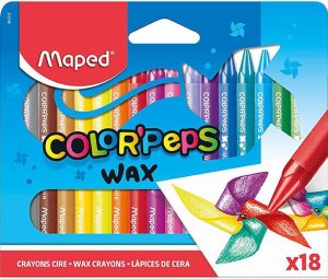 MAPED WAX CRAYONS COLOR PEPS X18