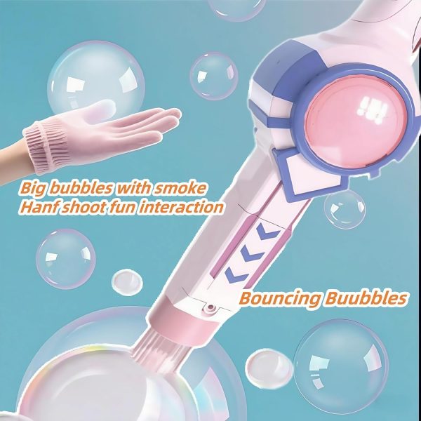 ⁦Elastic Bubble Fog Wand, Colorful Smoke Bubble Machine, Magic Bubble Machine Elastic Bubble Fog, with Elastic Smoke Effect,Interactive Fog Bubble Machines for Party, Wedding, Festival, Birthday(Pink)⁩ - الصورة ⁦5⁩