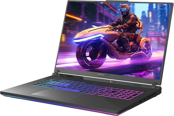 ⁦ASUS ROG Strix G18 Gaming Laptop, AMD Ryzen 9-9955HX, 64 GB DDR5 RAM, 2 TB PCIe SSD, 18" 2.5K (2560x1600) 240Hz Display, Nvidia G-Force RTX 5070, 4-Zone RGB Keyboard, W11 Pro, Eclipse Gray⁩ - الصورة ⁦7⁩