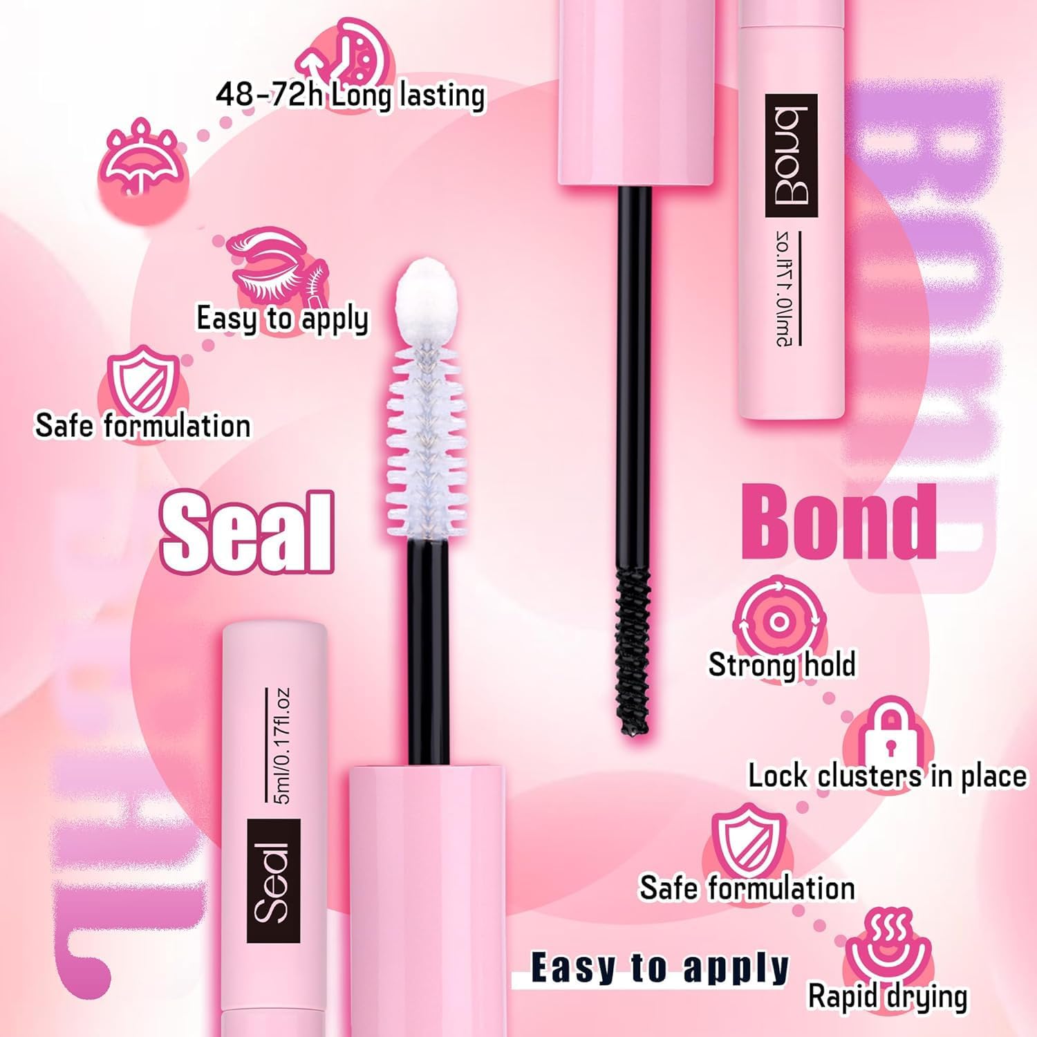 DIY Lash Extension Kit Natural Look Wispy Lash Clusters D Curl 154pcs Lashes Clusters 8-16mm Eyelash Extension Kit Lash Bond and Seal Lash Tweezers Individual Lashes Lash Cluster Kit For Beginners 3 DIY Lash Extension Kit Natural Look Wispy Lash Clusters D Curl 154pcs Lashes Clusters 8-16mm Eyelash Extension Kit Lash Bond and Seal Lash Tweezers Individual Lashes Lash Cluster Kit For Beginners - الصورة 3