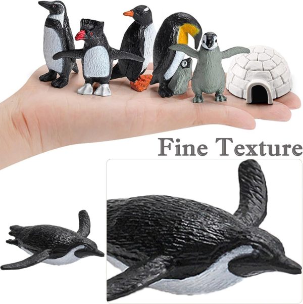 ⁦11pcs Mini Penguin Figurines, Realistic Plastic Penguin Figures Arctic Miniature Penguin Figurines Penguin Cake Topper Mini Penguin Toys Tiny Animals for Party Supplies Gifts for Kids⁩ - الصورة ⁦3⁩