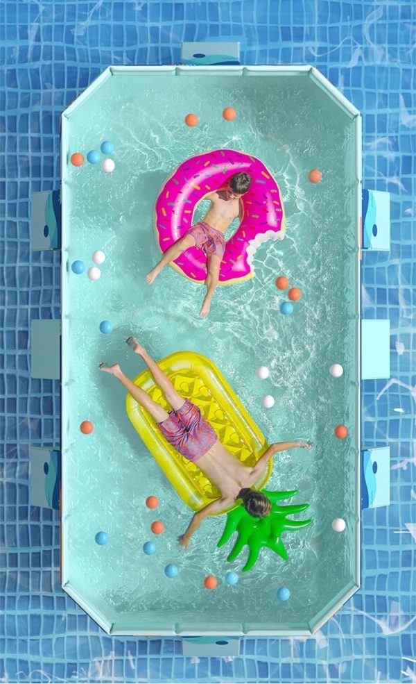 ⁦Swimming Pool Foldable for Kids and Adults ，Easy To Assemble Family Non-Inflatable Pools，Kiddie Pools Durable for Summer Backyard Garden⁩ - الصورة ⁦6⁩