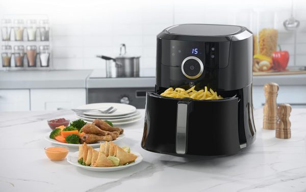 ⁦ALSAIF 6Liter 1800W Electric Air Healthy Fryer With Digital to Fry, Bake, Grill, Roast Or Reheat, Black AL7403 2 Years warranty⁩ - الصورة ⁦5⁩