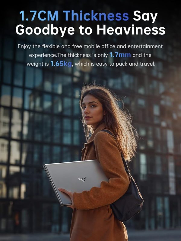 ⁦2025 Laptop with Intel Quad-Core Processor 16GB DDR4 RAM 512GB SSD,15.6 Inch FHD IPS Display, WiFi,Metal Body,5000mAh Battery,USB3.2,Portable Windows 11 Laptops Computer for Business Office Student⁩ - الصورة ⁦4⁩