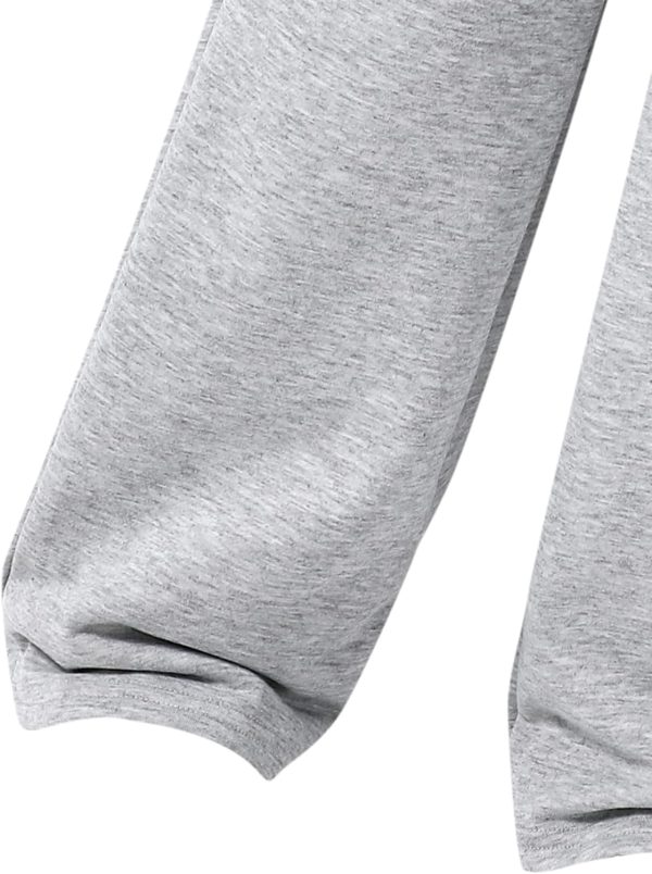 ⁦VeryNew 2 Pack Girls Straight Wide Leg Sweatpants Kids Casual High Waisted Baggy Joggers Track Pants for 8-12Y(Gray+Black)⁩ - الصورة ⁦6⁩