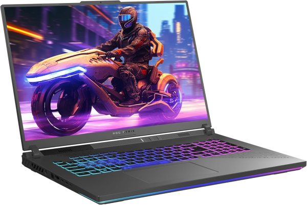 ⁦ASUS ROG Strix G18 Gaming Laptop, AMD Ryzen 9-9955HX, 64 GB DDR5 RAM, 2 TB PCIe SSD, 18" 2.5K (2560x1600) 240Hz Display, Nvidia G-Force RTX 5070, 4-Zone RGB Keyboard, W11 Pro, Eclipse Gray⁩ - الصورة ⁦6⁩