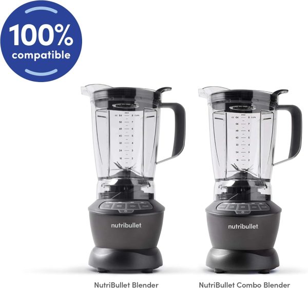 ⁦NutriBullet Blender 56 oz Pitcher, Clear/Black⁩ - الصورة ⁦2⁩