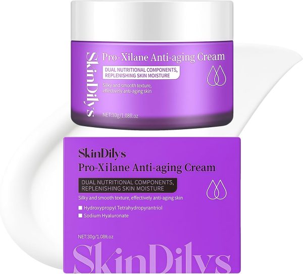 Skindilys Australia Pro-Xilane Anti-Aging Face Cream 30g / Firm Skin, Reduce Wrinkles, Ceramides and Multi-Weight Hyaluronic Acids Restore Moisture, Strengthen Barrier, Smooth Texture, Protect Skin