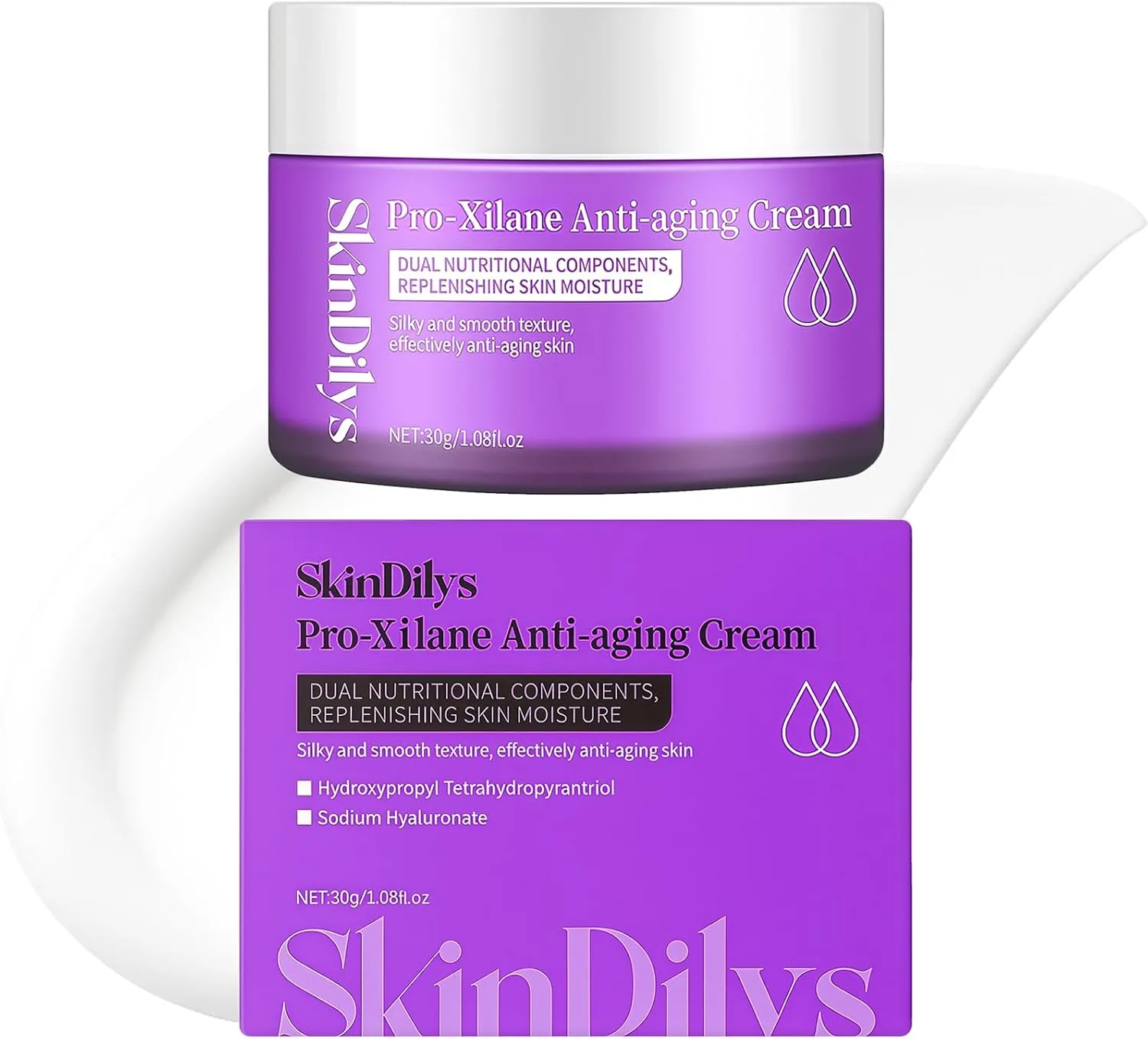 Skindilys Australia Pro-Xilane Anti-Aging Face Cream 30g / Firm Skin, Reduce Wrinkles, Ceramides and Multi-Weight Hyaluronic Acids Restore Moisture, Strengthen Barrier, Smooth Texture, Protect Skin