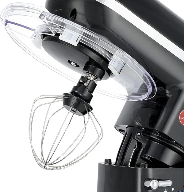 ⁦Alberto 560W Mixer, 10 Speeds, Pulse Function, 5.5L Bowl, Egg Whisk, Beater, Dough Hook (Black)⁩ - الصورة ⁦7⁩