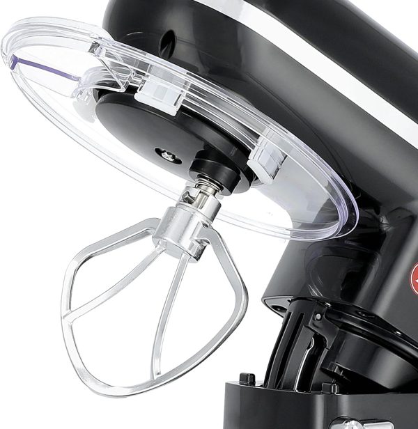 ⁦Alberto 560W Mixer, 10 Speeds, Pulse Function, 5.5L Bowl, Egg Whisk, Beater, Dough Hook (Black)⁩ - الصورة ⁦8⁩