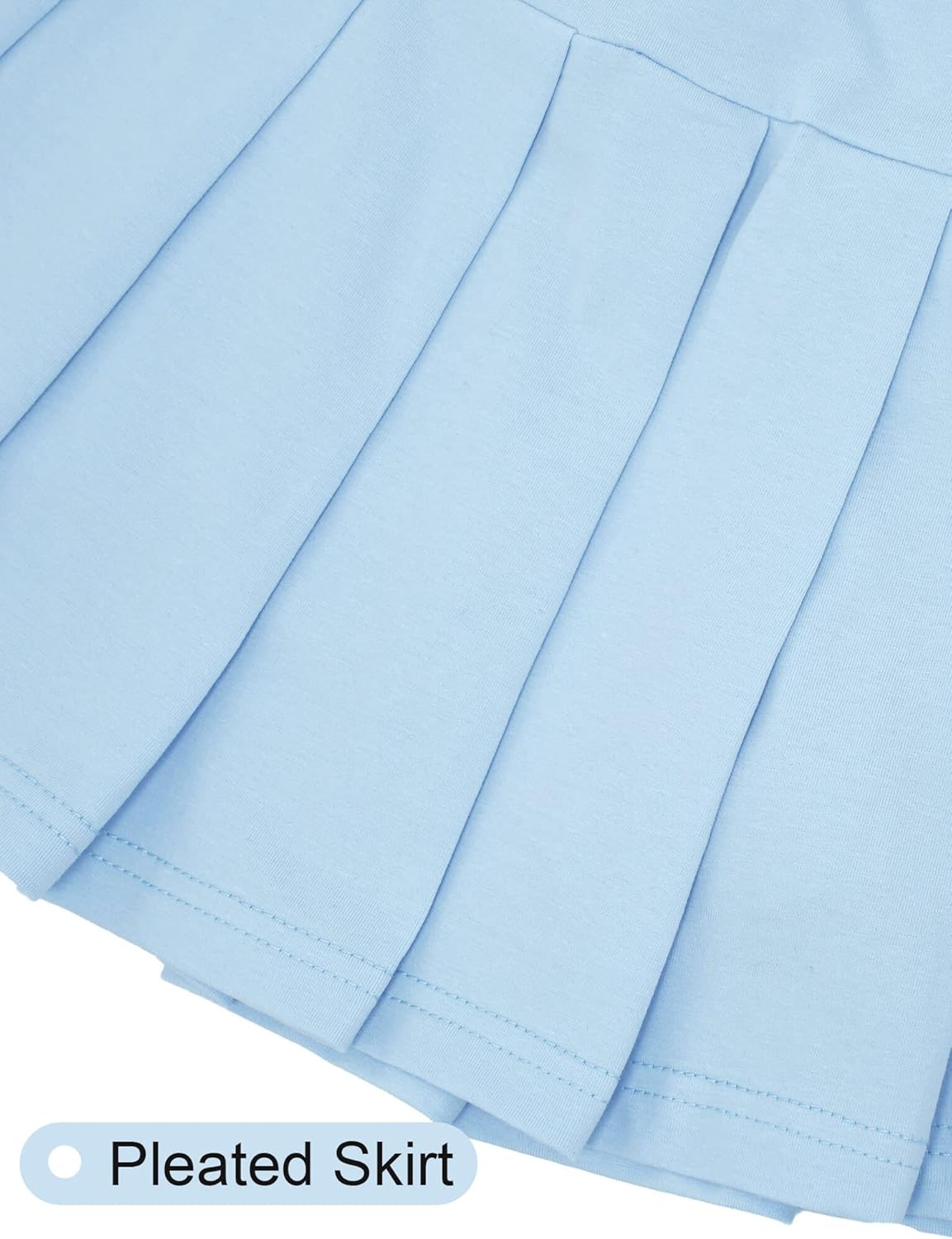 SEAUR Kids Girls Short Skirt Pleated Skater Skirt Elastic Waist Tennis Skort School Uniform Cotton Sport Skirt with Inner Shorts for 3-11 Years 4 SEAUR Kids Girls Short Skirt Pleated Skater Skirt Elastic Waist Tennis Skort School Uniform Cotton Sport Skirt with Inner Shorts for 3-11 Years - الصورة 4