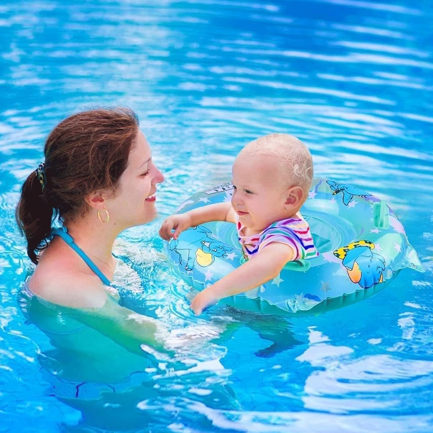 LinJie Baby Pool Float,Baby Swimming Float Ring,Inflatable Swimming Ring with Float Seat for 6 Months-6 Years Children 7 LinJie Baby Pool Float,Baby Swimming Float Ring,Inflatable Swimming Ring with Float Seat for 6 Months-6 Years Children - الصورة 7