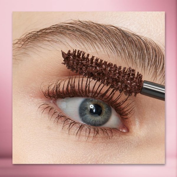 ⁦L'Oreal Paris Makeup Voluminous Lash Paradise Mascara, Voluptuous Volume, Intense Length, Feathery Soft Full Lashes, No Flaking, Smudging or Clumping, Latte Brown, 0.28 Fl Oz⁩ - الصورة ⁦3⁩