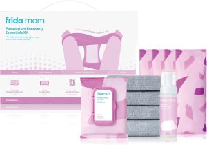 Frida Mom Postpartum Recovery Essentials Kit: New Mum Gifts, Cooling Pad Liners, Ice Maxi Pads, Disposable Knickers, Perineal Healing Foam, 11pc Set
