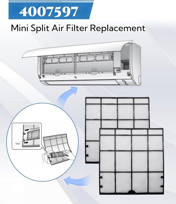 ⁦2 Pcs 4007597 Mini Split Air Filter Replacement Compatible with Daikin Mini Split Units⁩ - الصورة ⁦2⁩