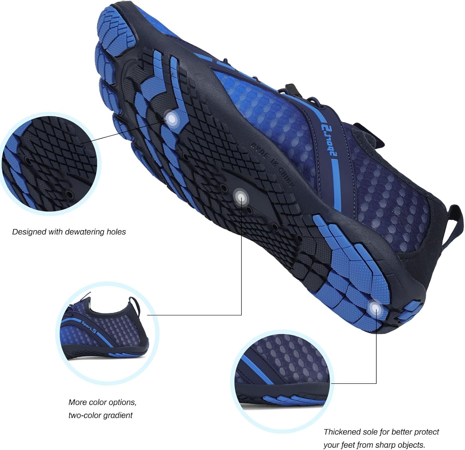 TcIFE Water Shoes for Men Women, Beach Shoes Summer Outdoor Footwear, Barefoot Socks, Quick Dry, for Beach, Swim, Pool, Surf, Boat, with Drain Holes 6 TcIFE Water Shoes for Men Women, Beach Shoes Summer Outdoor Footwear, Barefoot Socks, Quick Dry, for Beach, Swim, Pool, Surf, Boat, with Drain Holes - الصورة 6